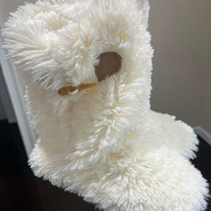 Faux fur slippers